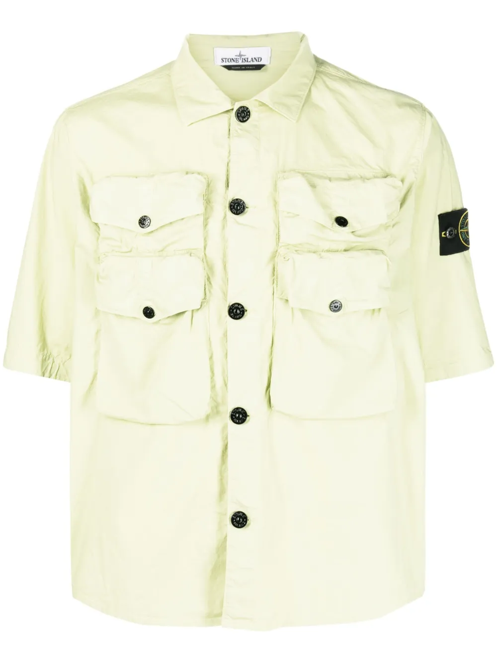 

Stone Island Compass badge short-sleeved overshirt - Green