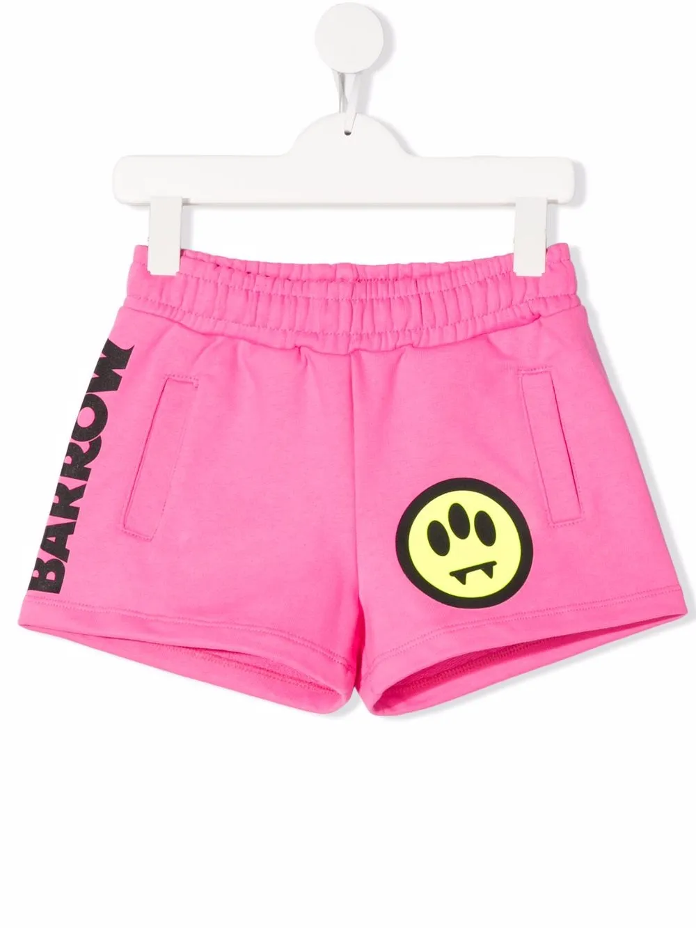 

Barrow kids logo-print cotton track shorts - Pink