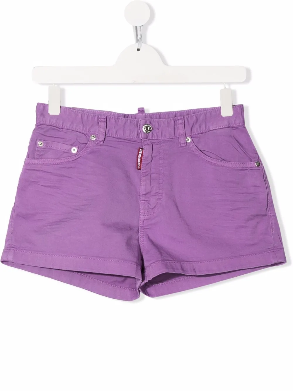 

Dsquared2 Kids logo-patch detail shorts - Purple