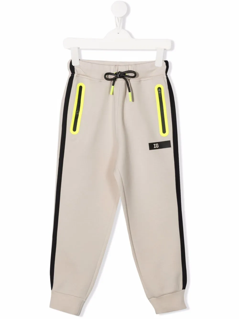 Il Gufo Kids' Drawstring Track Trousers In Neutrals