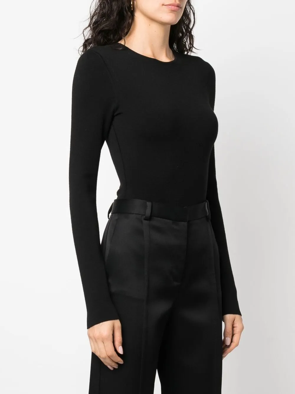 long-sleeve knitted body