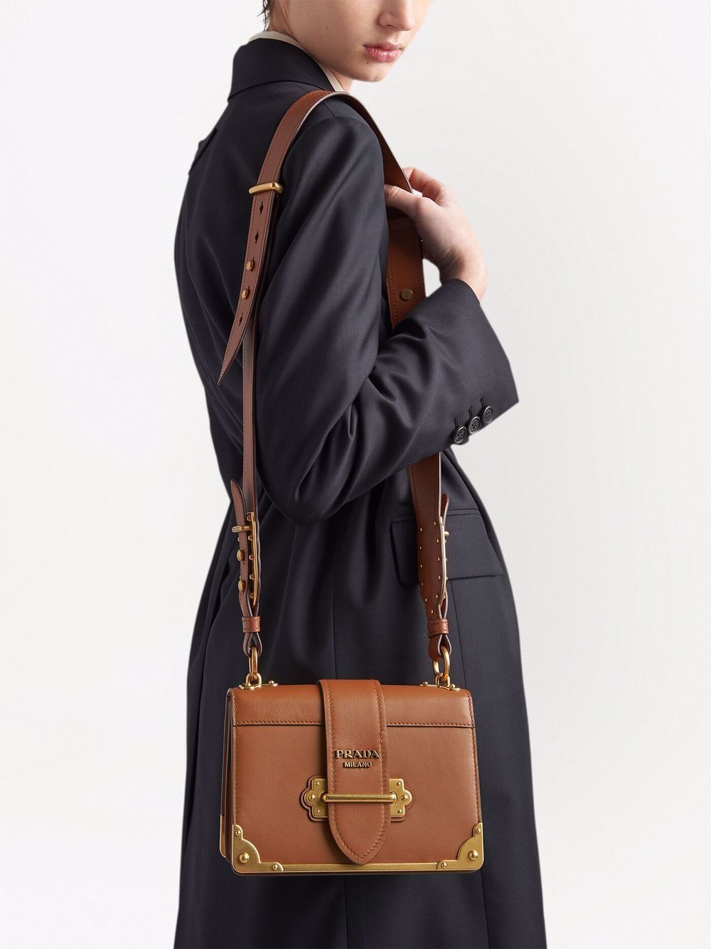 Prada soft cahier leather bag. Larger size. Comes - Depop