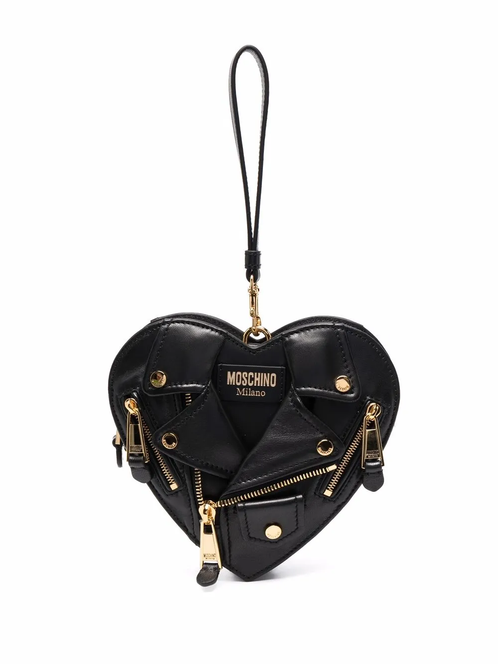 Moschino モスキーノ Heart Biker ショルダーバッグ - Farfetch