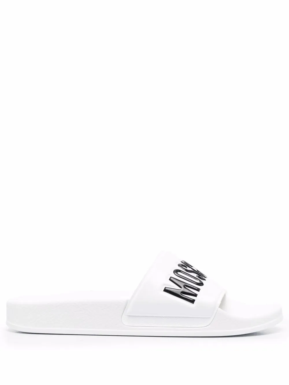 

Moschino sandalias con logo en relieve - Blanco