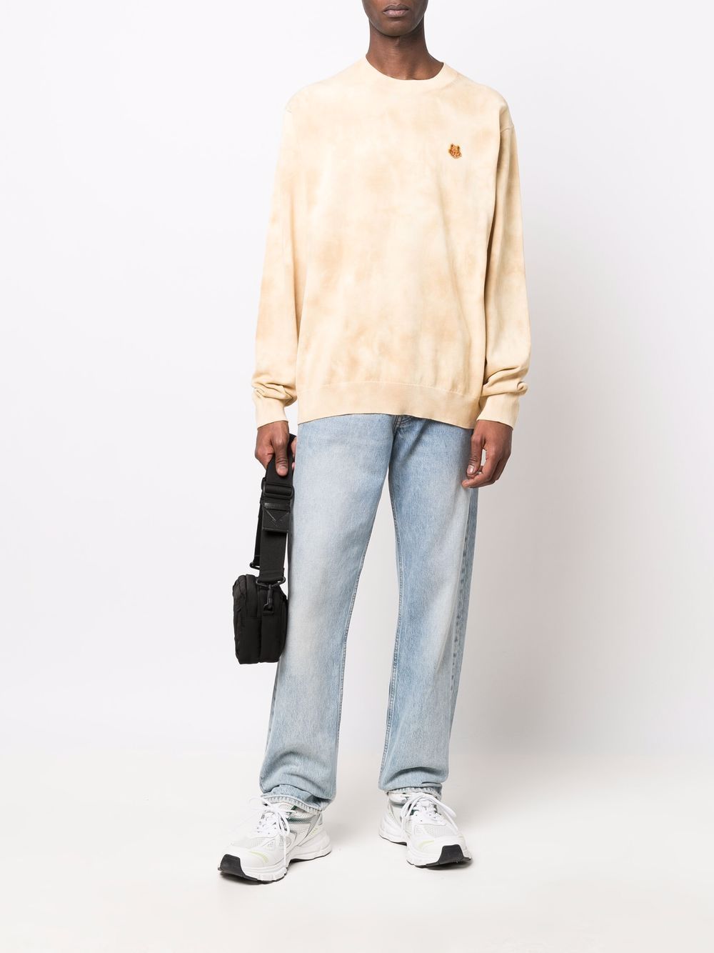 Kenzo Sweater met tie-dye print - Geel