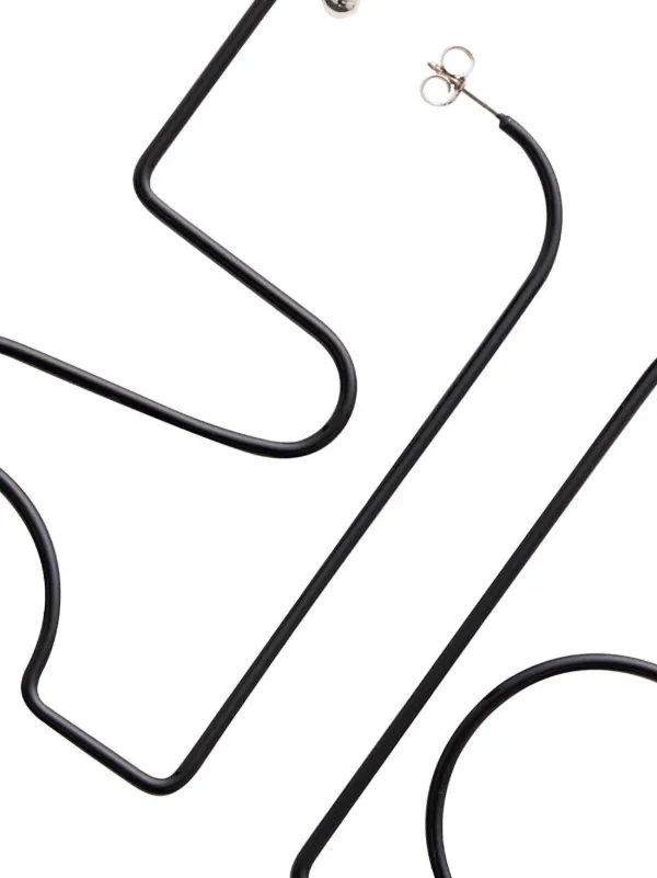 Courrèges Maxi AC geometric-shape Earrings | Black | FARFETCH