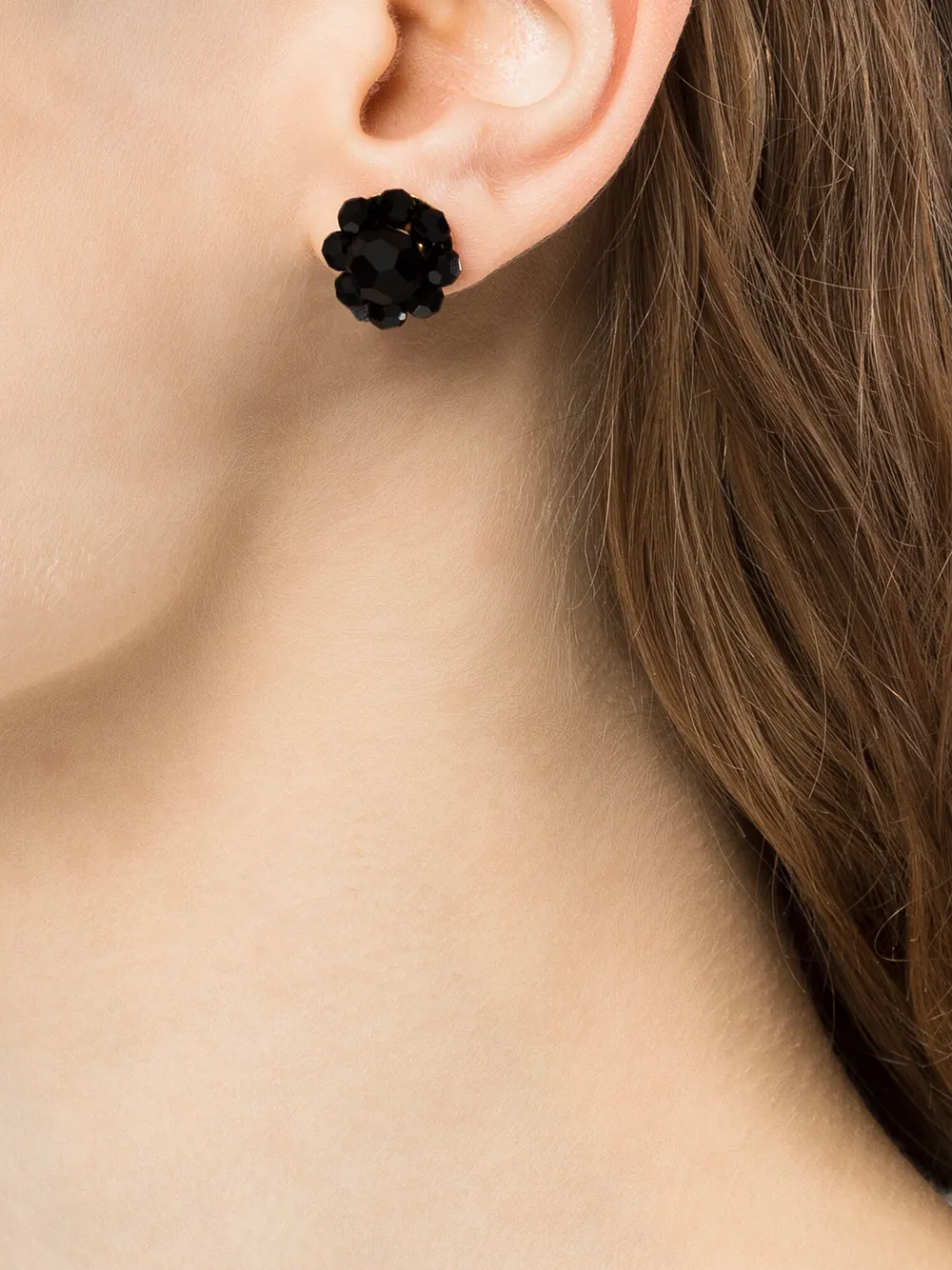 Simone Rocha Oorbellen met stud - Zwart