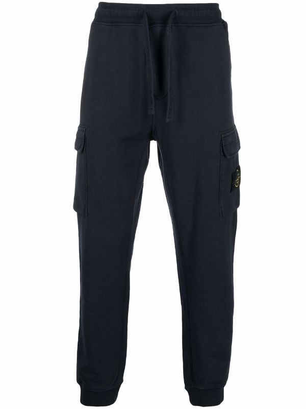 stone island black track pants