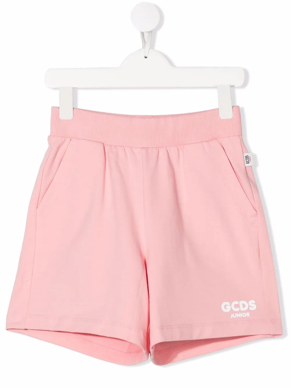 

Gcds Kids logo-print track shorts - Pink