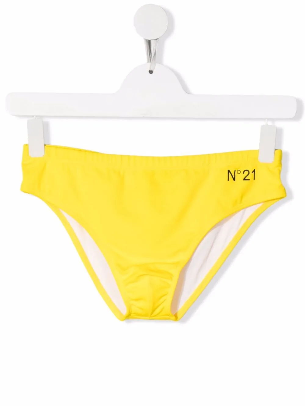 

Nº21 Kids TEEN logo-print swim trunks - Yellow