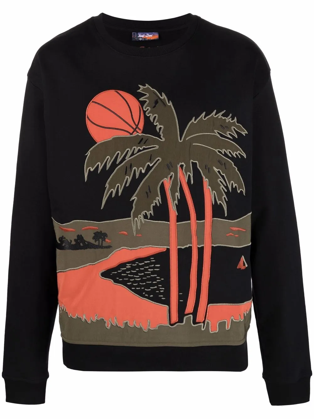 Just Don palm tree print jumper
