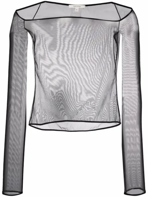 Nensi Dojaka off-shoulder long-sleeved 