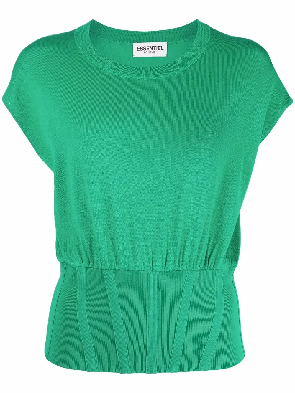 

Essentiel Antwerp top de tejido a paneles - Verde