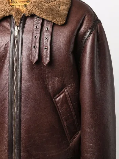 VETEMENTS contrast-collar leather 
