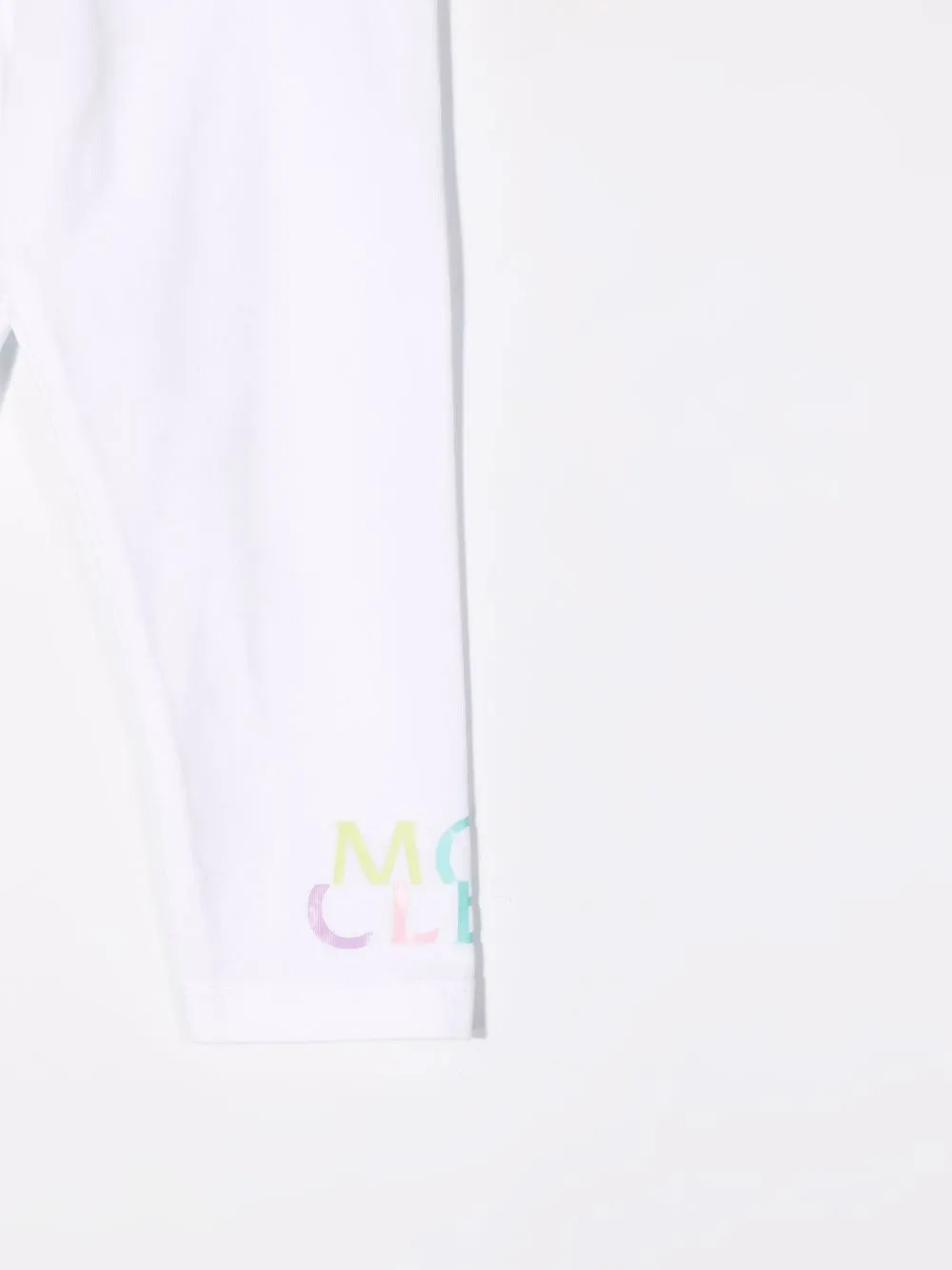  Moncler Enfant Leggings Mit Logo Print   Weiß 