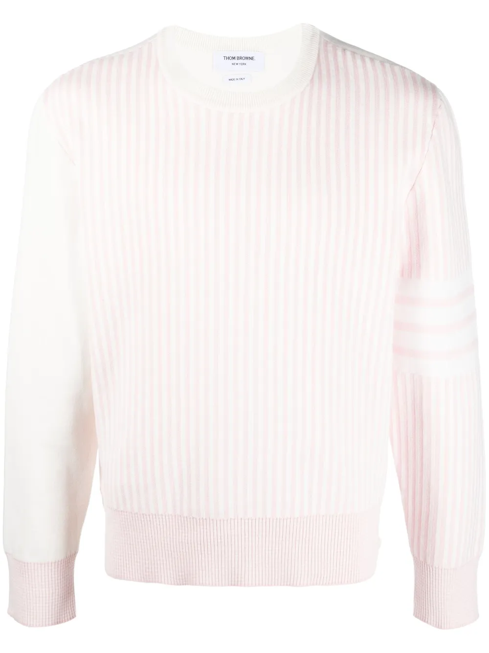 

Thom Browne striped four-stripe bar jumper - White