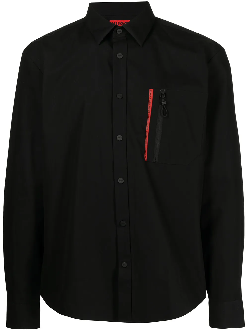 

HUGO zip-pocket shirt - Black