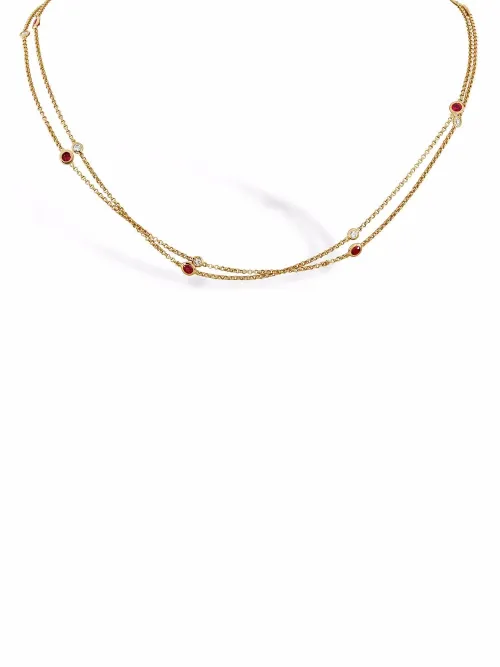Collier Sundance en or 18ct serti de diamants et de rubis - Pragnell - Modalova