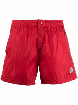 Red moncler store swim shorts