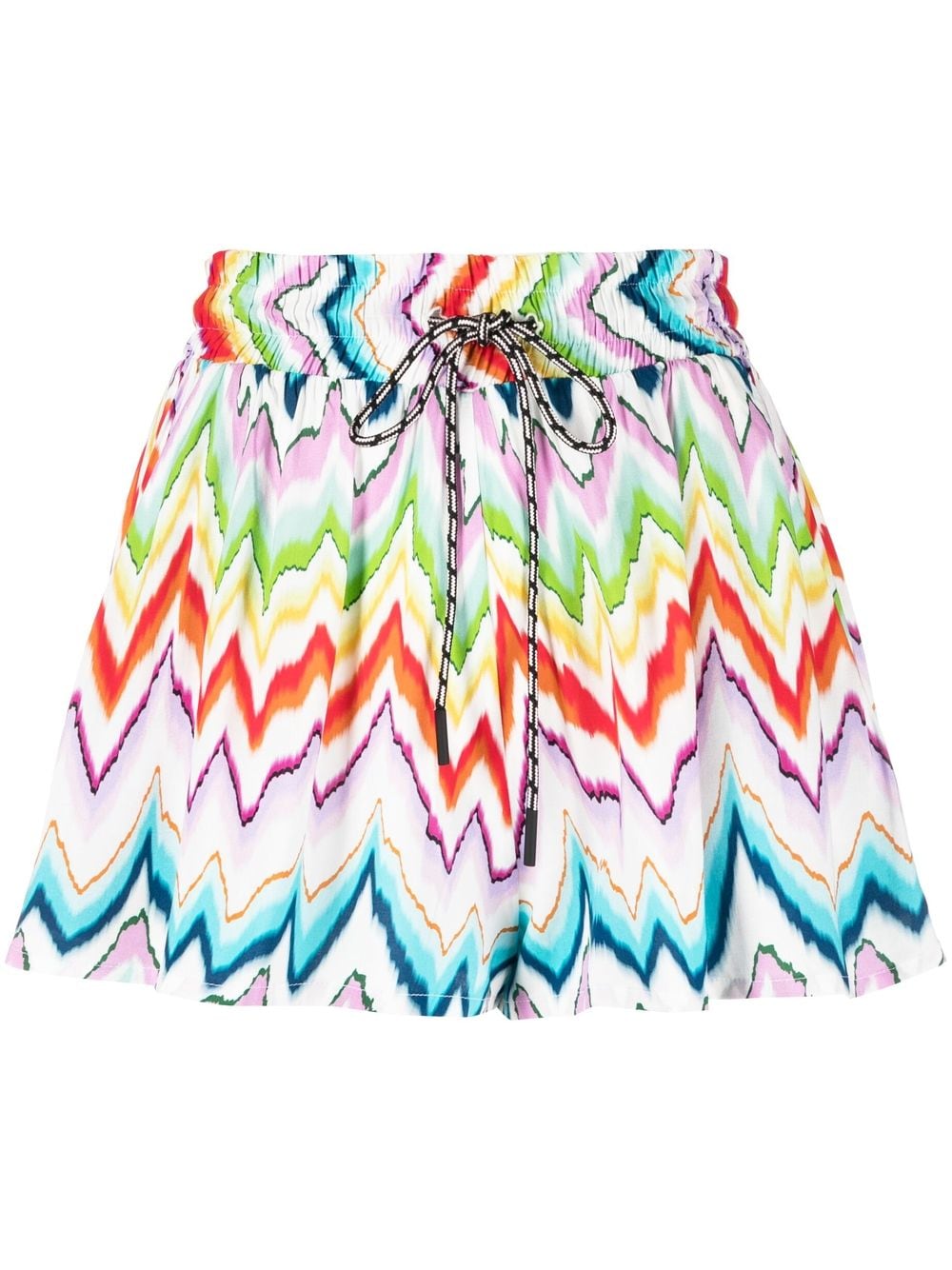 patterned drawstring shorts