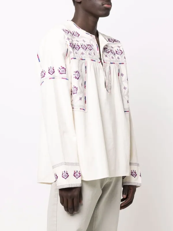 Isabel Marant Phardy Embroidered Cotton Shirt - Farfetch Isabel Marant Phardy Embroidered Cotton Shirt - Farfetch