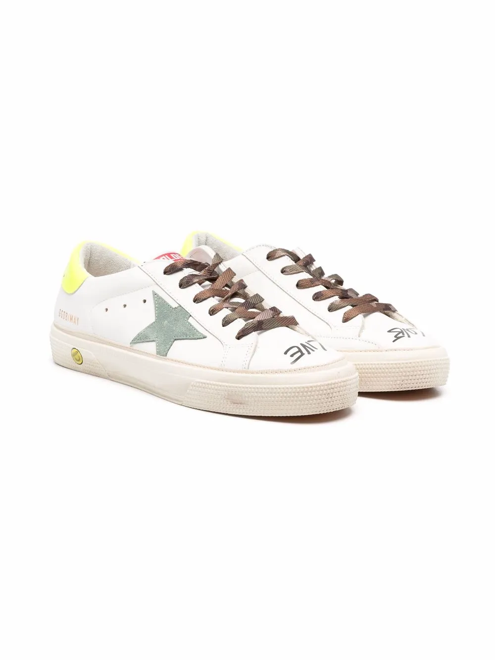 

Golden Goose Kids tenis bajos May - Blanco