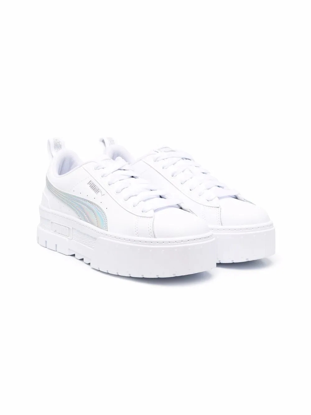 

Puma Kids tenis bajos Mayze con suela gruesa - Blanco