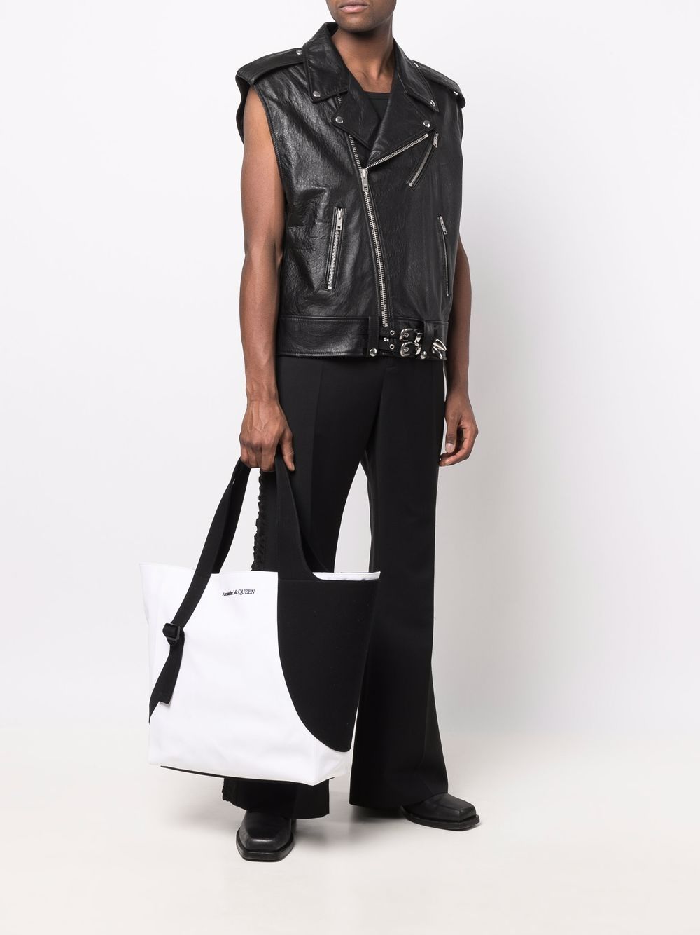 Alexander McQueen Shopper met colourblocking - Wit