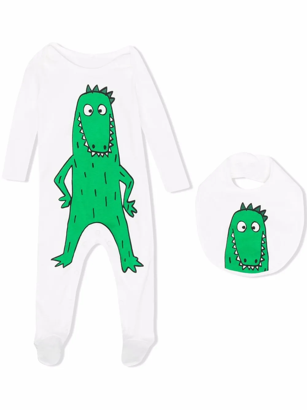 

Stella McCartney Kids pijama con estampado de piel de cocodrilo - Blanco