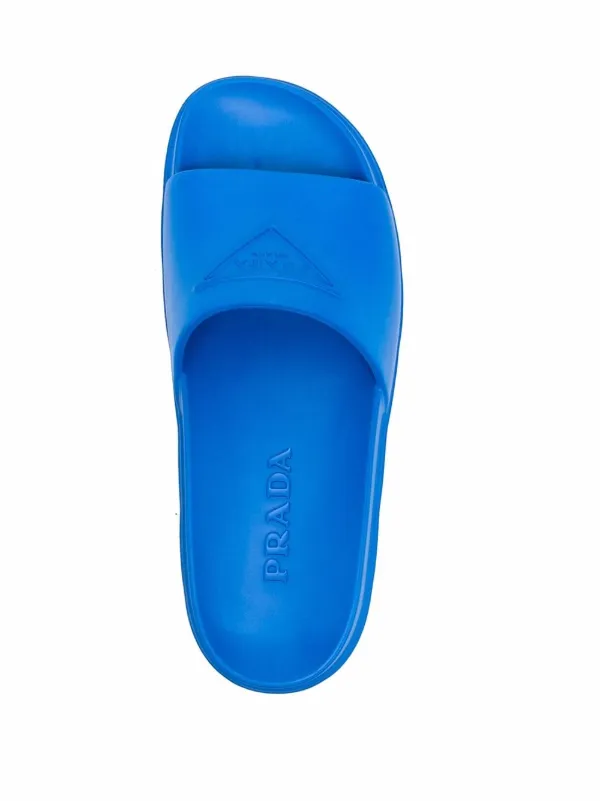 Blue prada slides best sale