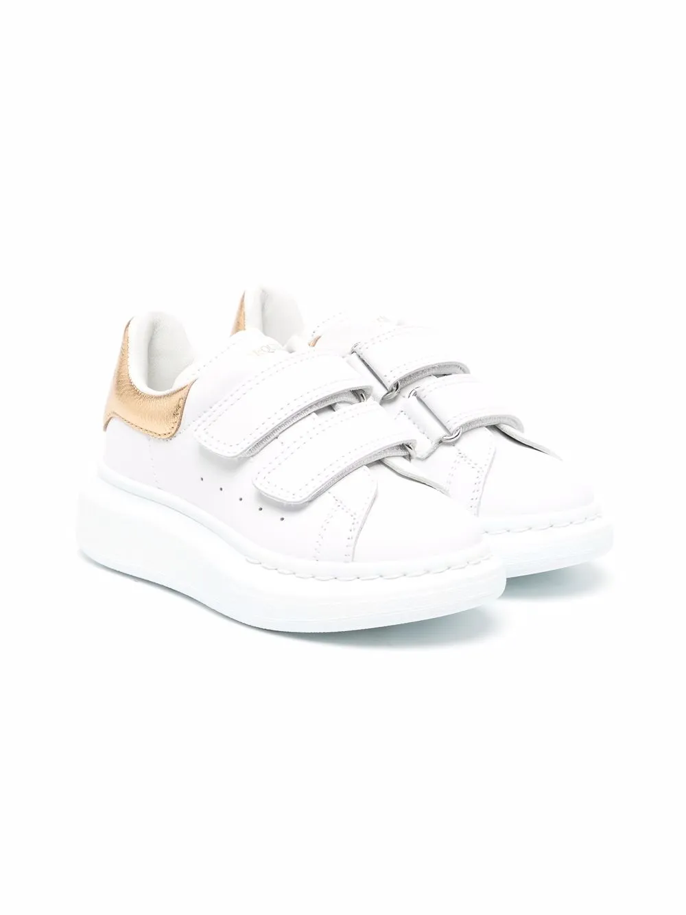

Alexander McQueen Kids tenis bajos oversize - Blanco