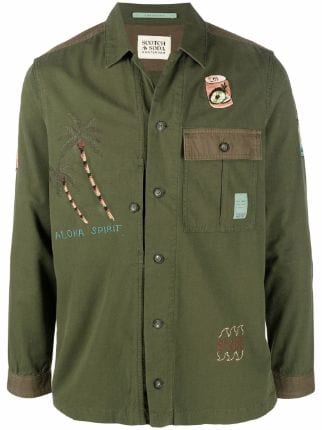 Scotch & Soda Military Jacket in Green for Men