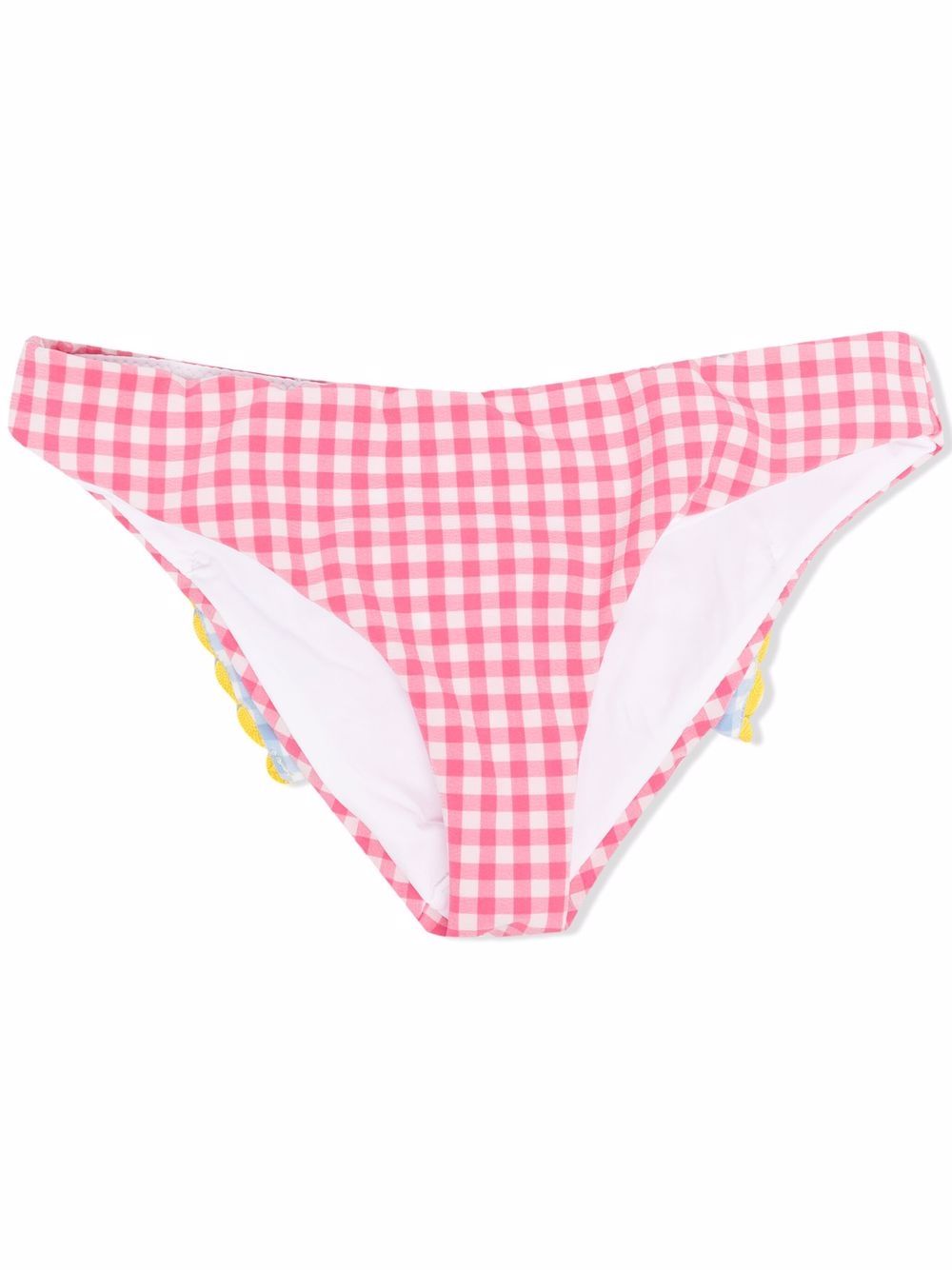 

MC2 Saint Barth Kids bikini bottom con estampado de cuadros gingham - Rosado