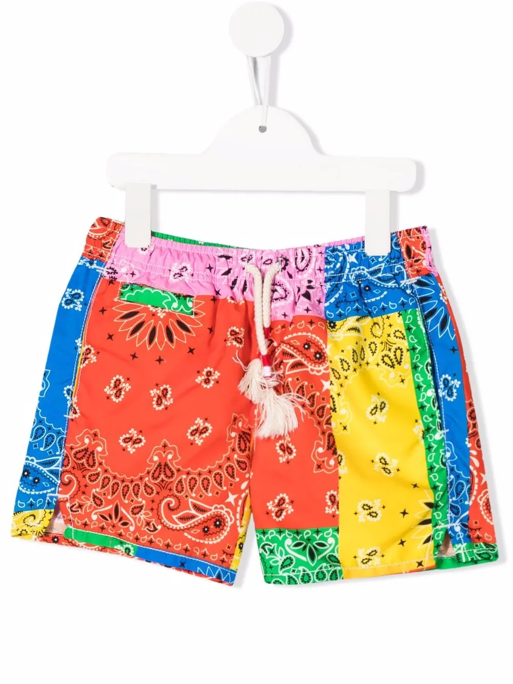 MC2 Saint Barth Kids Shorts met bandanaprint Rood