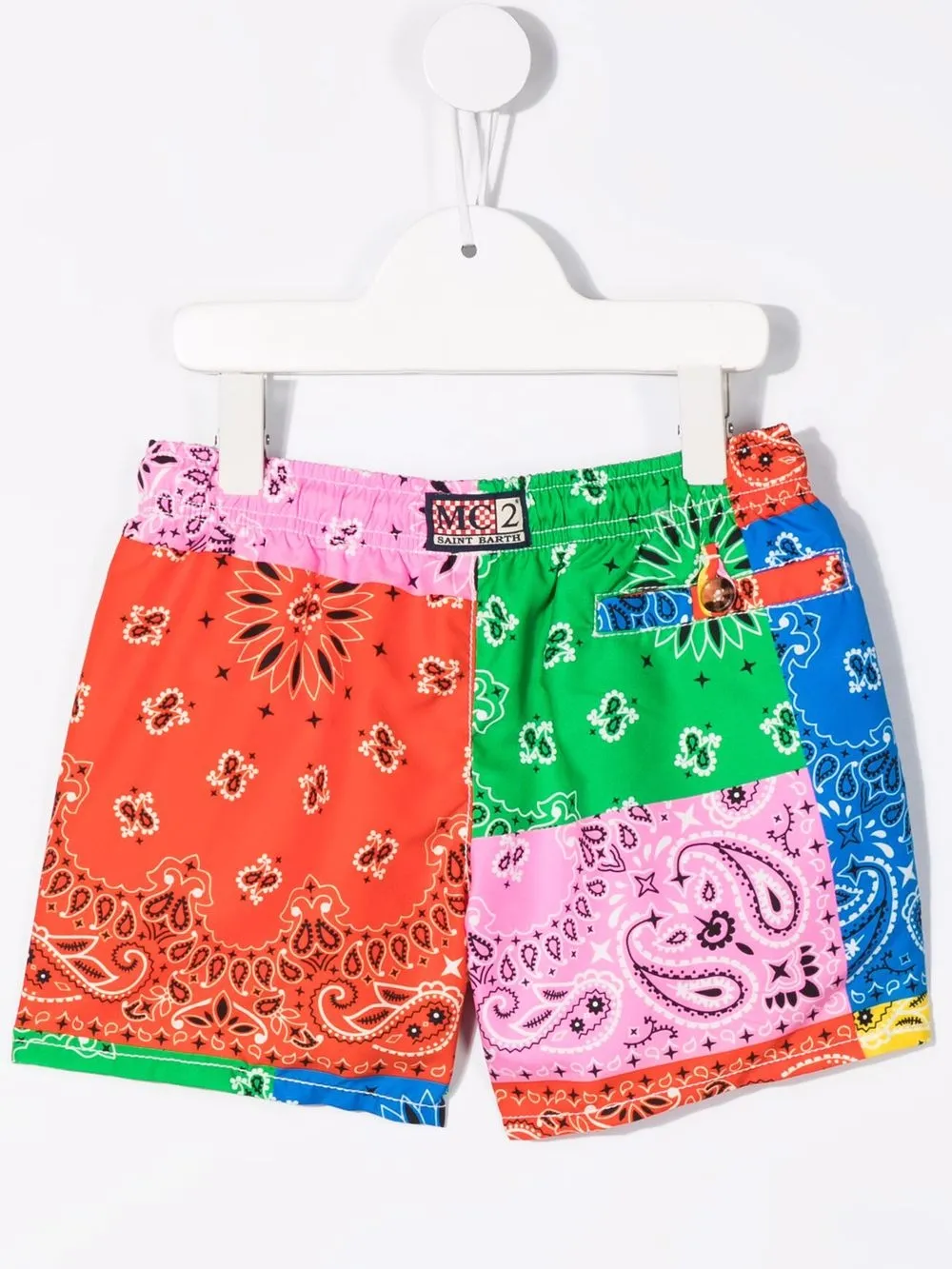 MC2 Saint Barth Kids Shorts met bandanaprint Rood