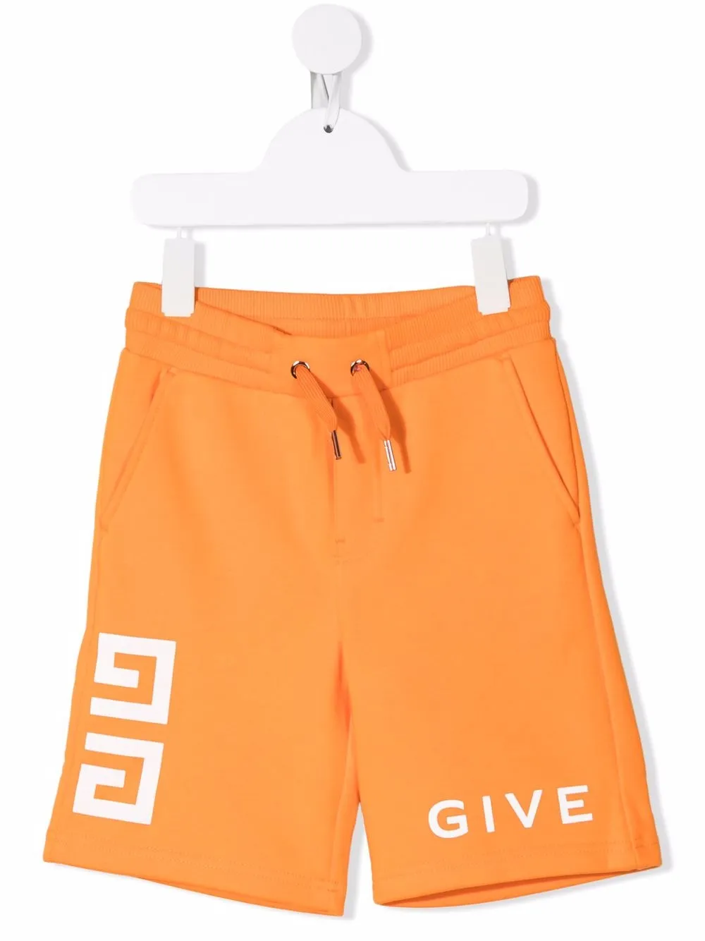 

Givenchy Kids logo-print track shorts - Orange
