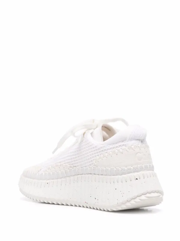 Chloé Nama whipstitch-trim Sneakers | White | FARFETCH