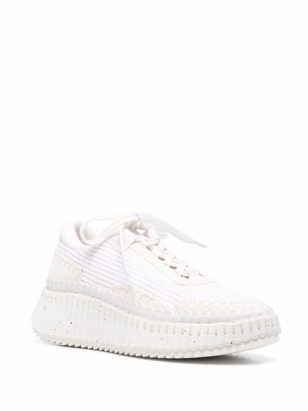 Image 2 of Chloé Nama whipstitch-trim sneakers