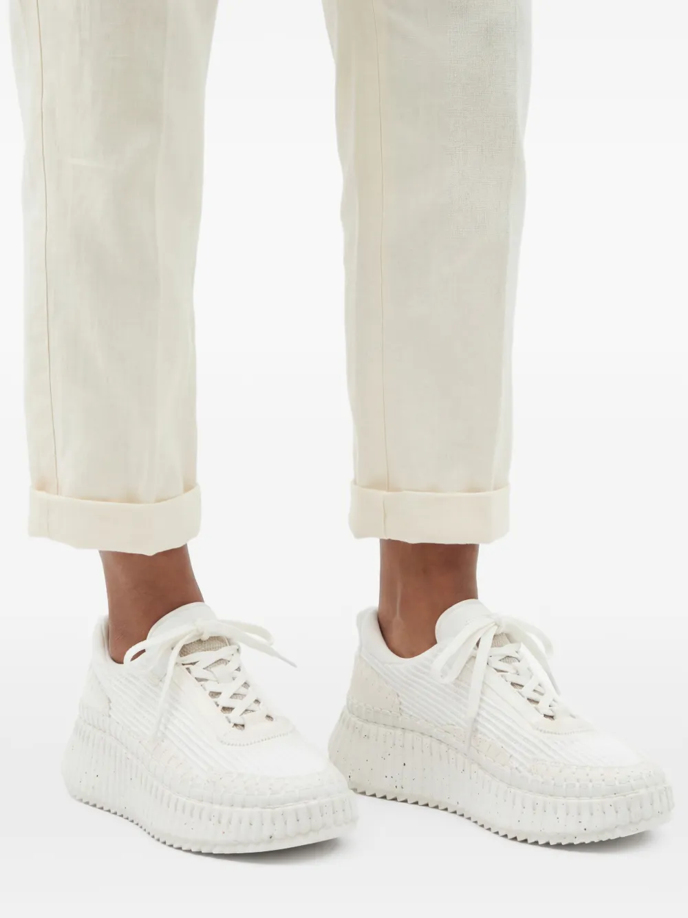  Chloé Sneakers Mit Dicker Sohle   Nude 