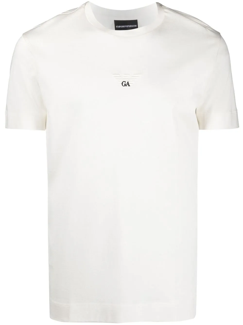 

Emporio Armani playera con cuello redondo y logo en el pecho - Blanco