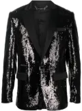 Philipp Plein sequin single-breasted blazer - Black