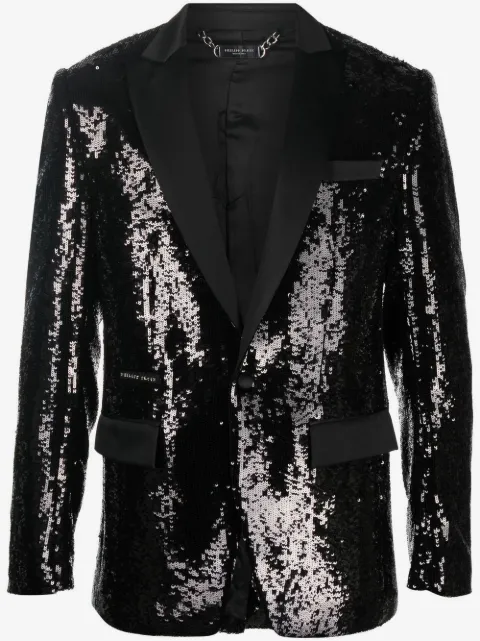 Philipp Plein sequin single-breasted blazer