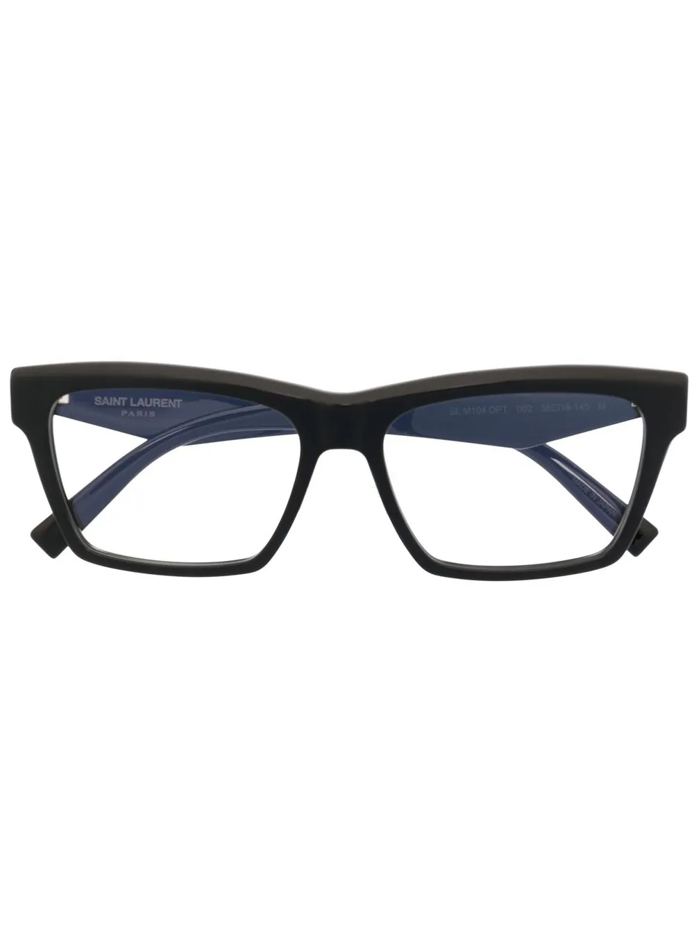 

Saint Laurent Eyewear logo square-frame glasses - Black