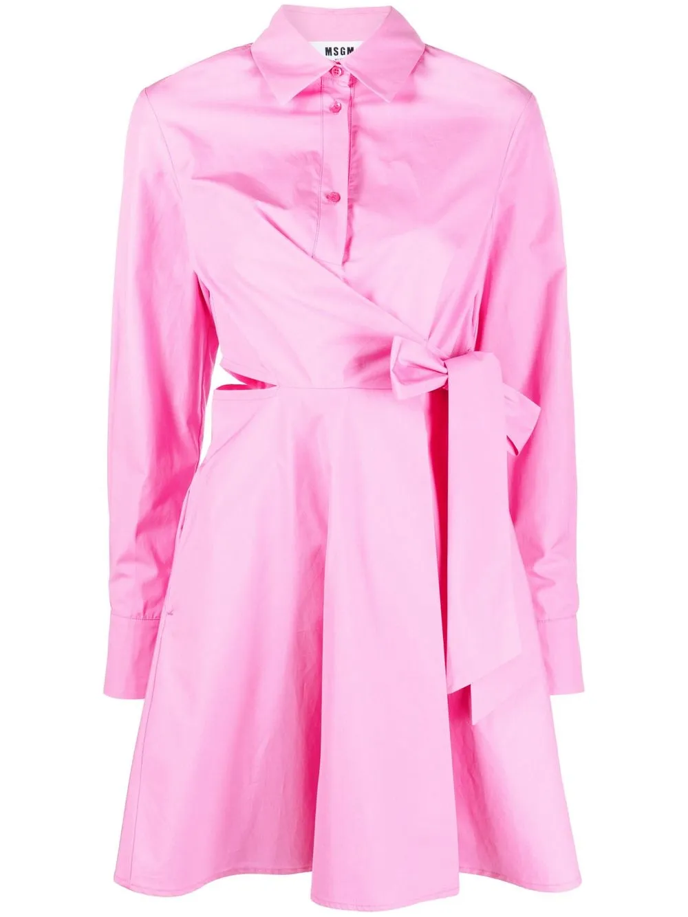 

MSGM tie-fastening cut-out dress - Pink