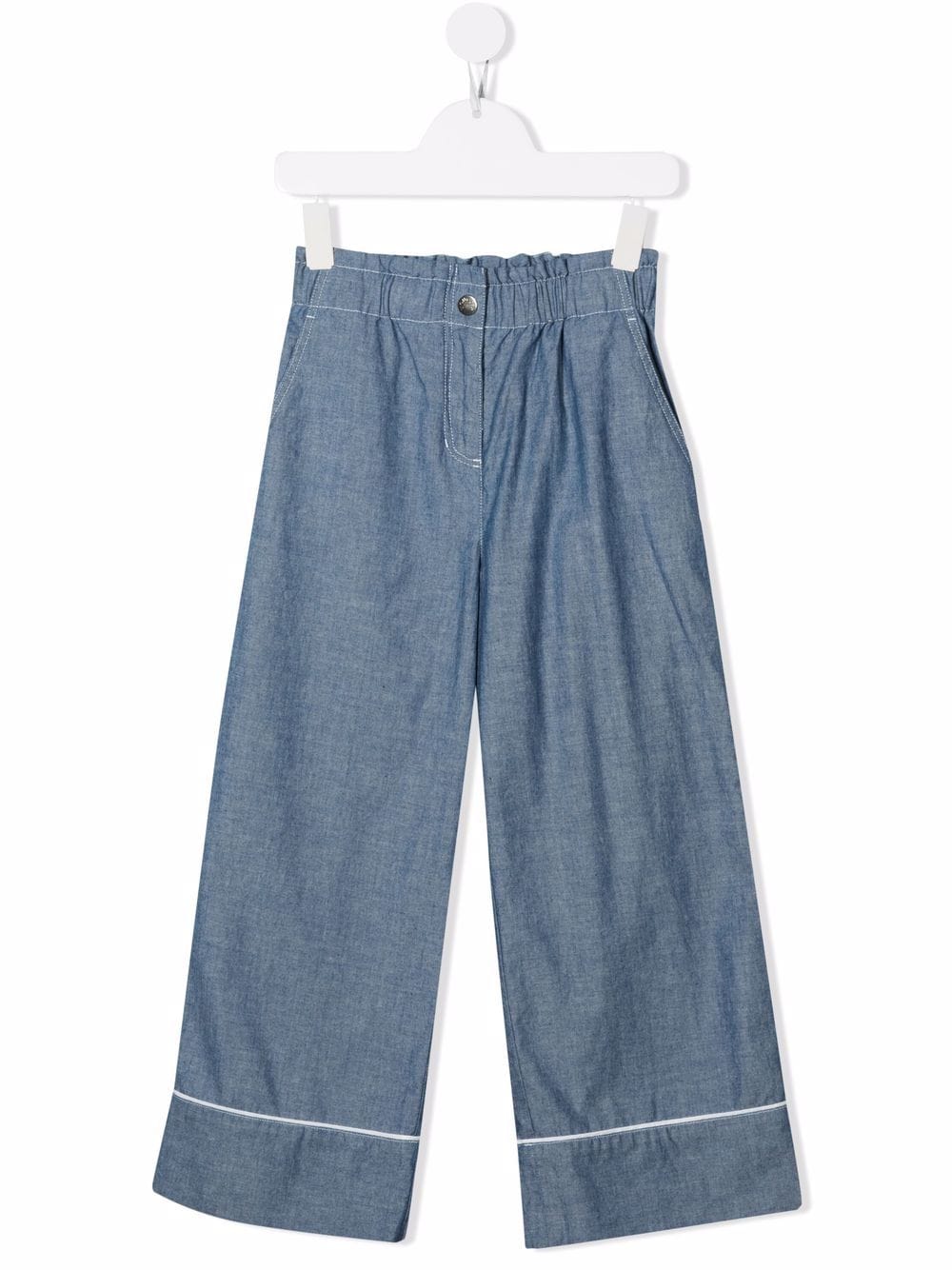 Image 1 of Moncler Enfant contrasting pipe-trim trousers