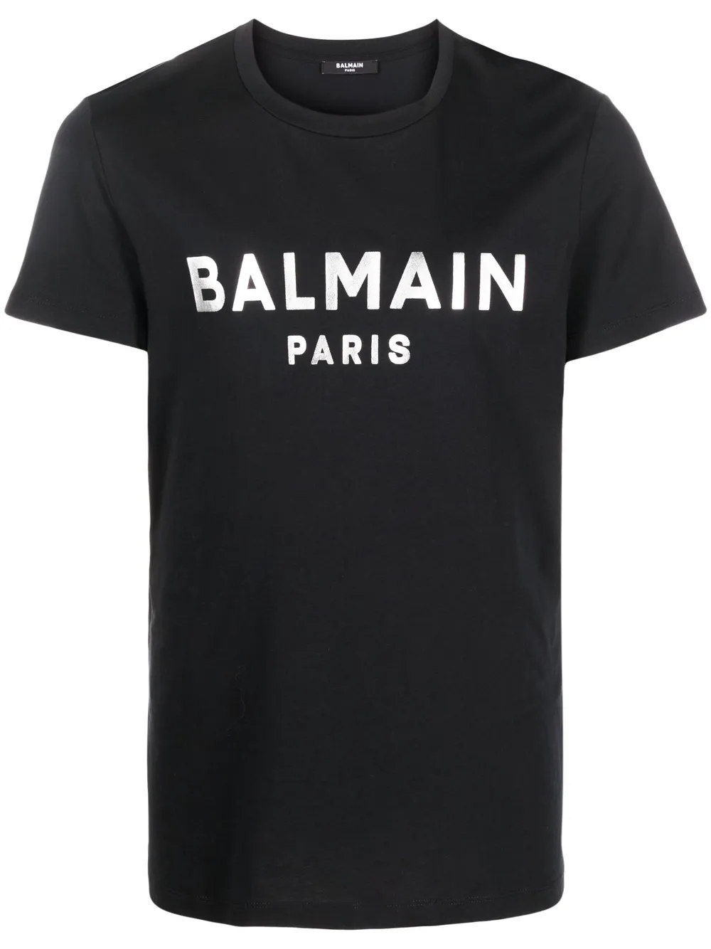 

Balmain metallic logo-print cotton T-shirt - Black