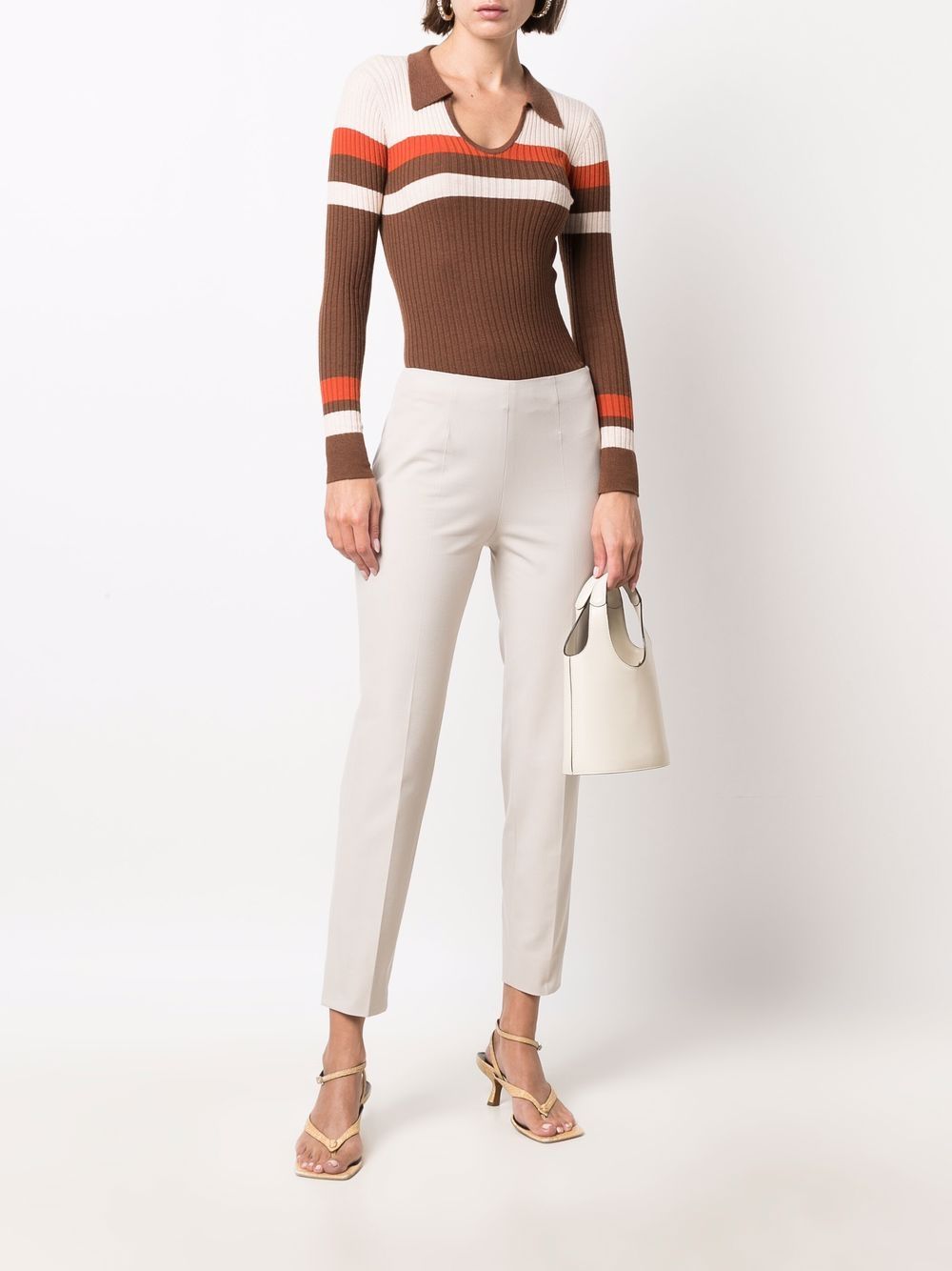 Piazza Sempione Low waist pantalon - Beige