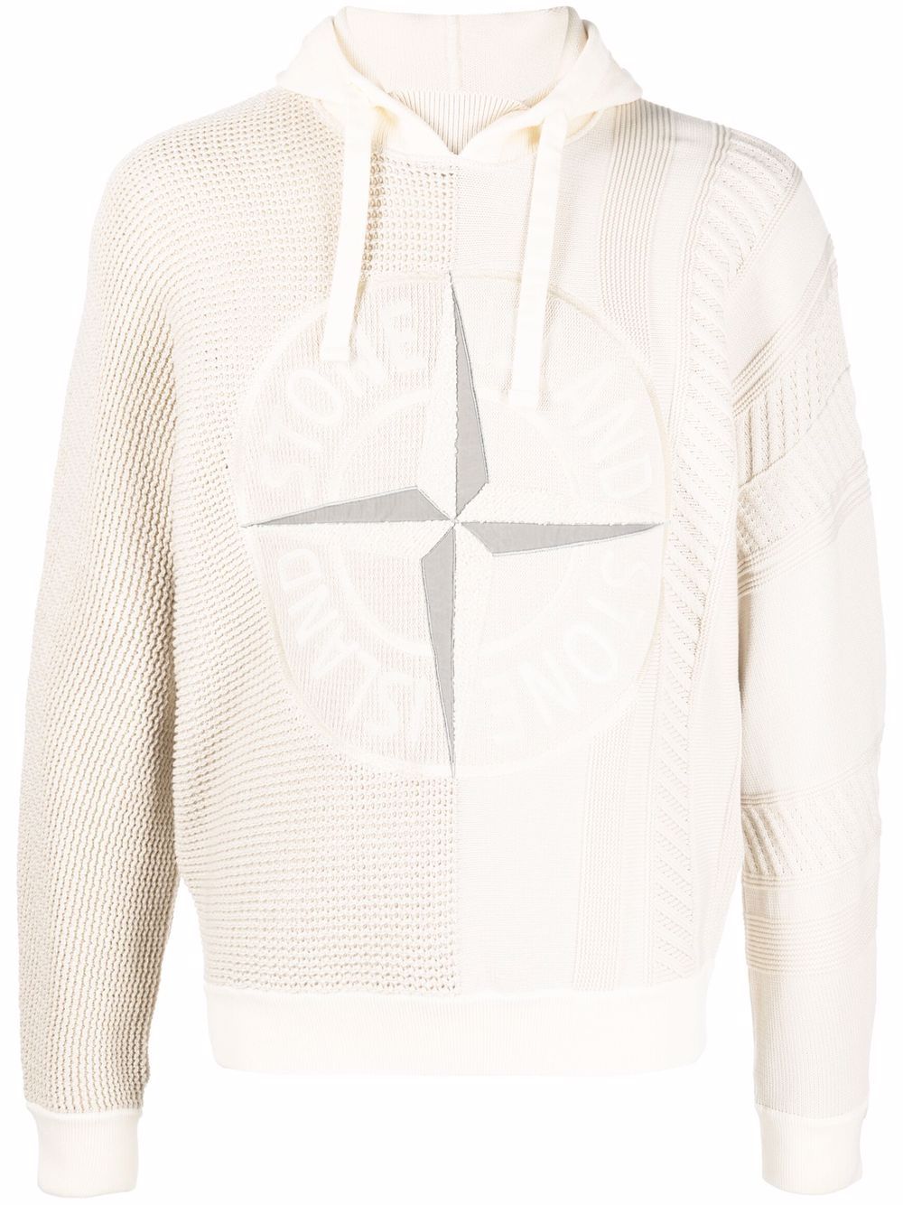 

Stone Island hoodie con logo bordado - Neutro