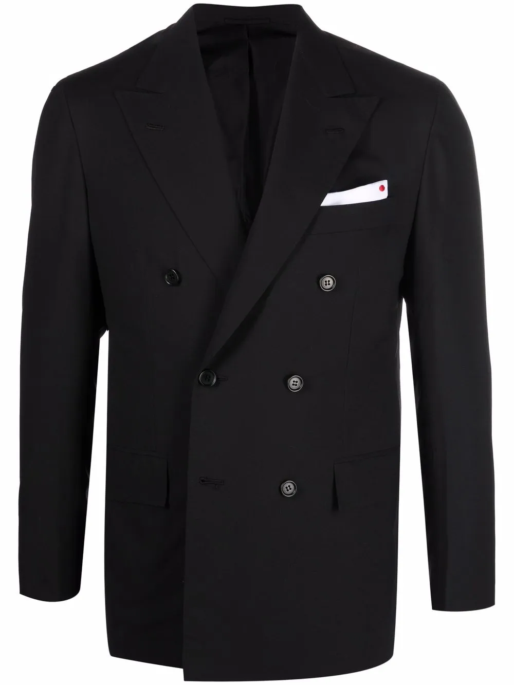 

Kiton double-breasted suit jacket - Black