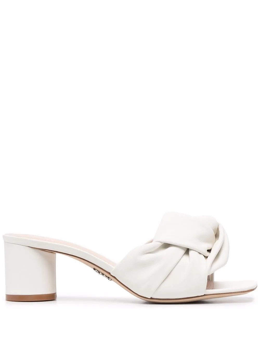 

Rodo ruched leather open-toe mules - White